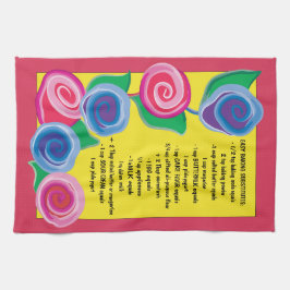 Küchentücher "Blume mit Backtipps"