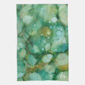 Küchentücher "Colorburst Green Golds Inkblot" (Vertikal)