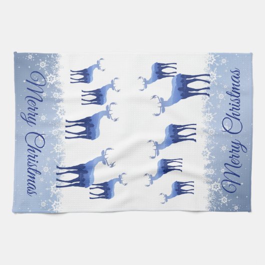 Küchentücher - Die Hirschschenschneeflocken (Horizontal)