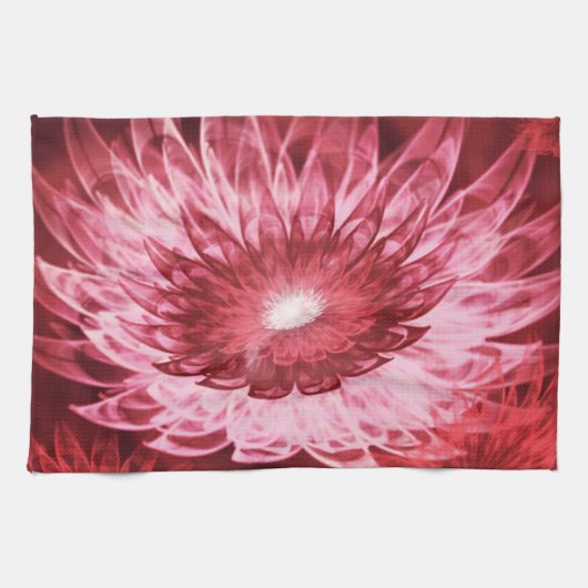 Küchentücher Fantasy Blume Rot (Horizontal)