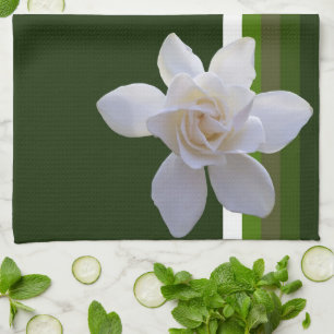 Küchentücher - Gardenia auf Streifen