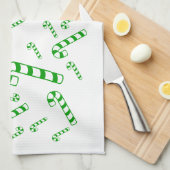 Küchentücher - grüne Canons (Viertel Falte)