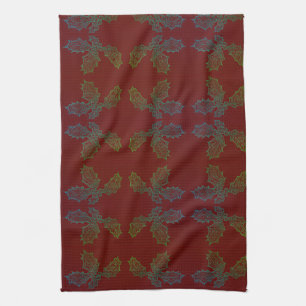 Küchentücher Handtuch Hollover Print red backgroun