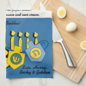 Küchentücher "Hanukkah BratLatkes Rezept" (Viertel Falte)