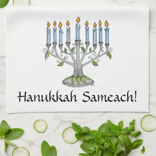 Küchentücher - Hanukkah Chanukah - Menorah (Gefaltet)