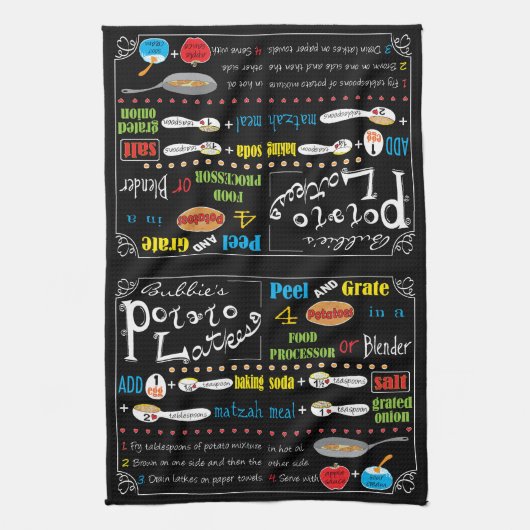 Küchentücher "Hanukkah Potato Latke Recipe" (Vertikal)