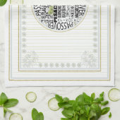 Küchentücher "Happy Passover Words " (Gefaltet)