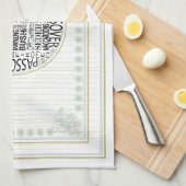 Küchentücher "Happy Passover Words " (Viertel Falte)