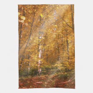 Küchentücher Herbstwald Gold Rays