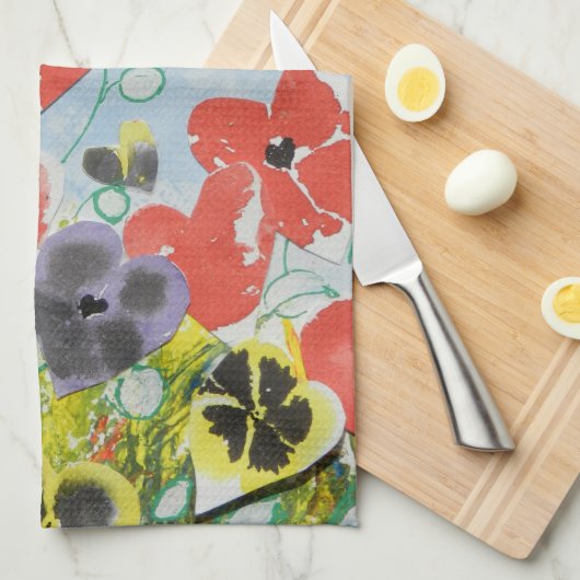 Küchentücher Herzenförmiger Valentingebirgsgarten (Viertel Falte)