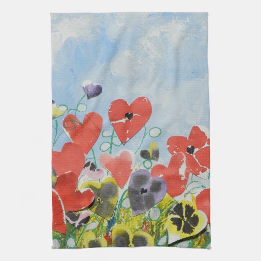 Küchentücher Herzenförmiger Valentingebirgsgarten (Vertikal)