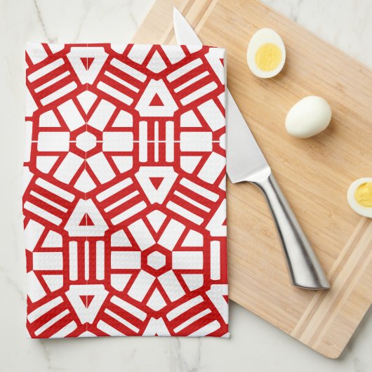 Küchentücher - Hexagon und Bars (Viertel Falte)