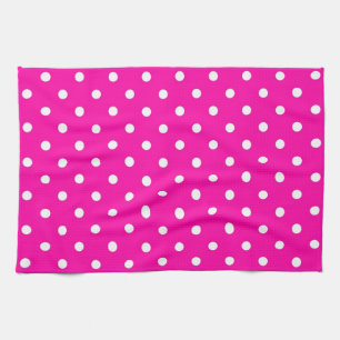 Küchentücher Hot Pink Polka Dot