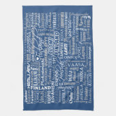 Küchentücher in den Städten Finnlands (Vertikal)