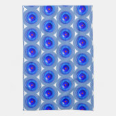 Küchentücher - Konzentrische Kreise in blau (Vertikal)