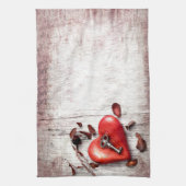 Küchentücher Land Holzschlüssel für mein Herz Rust (Vertikal)