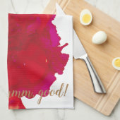 Küchentücher "Magenta Blume" (Viertel Falte)