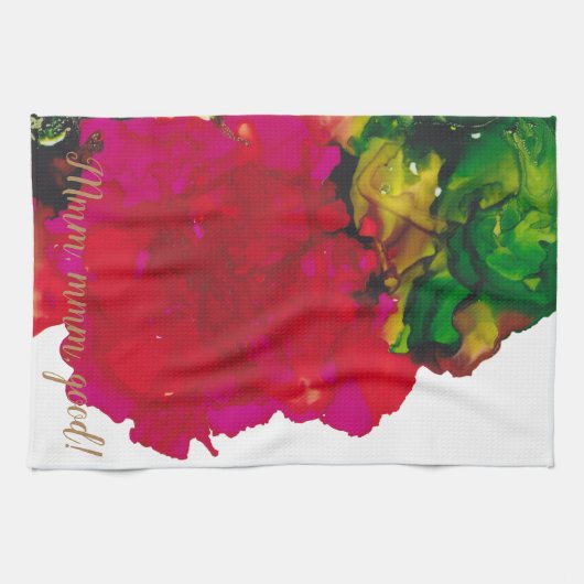 Küchentücher "Magenta Blume" (Horizontal)