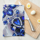 Küchentücher mit blau-weißen Farben Design (Viertel Falte)