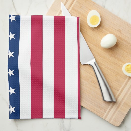 Küchentücher mit Fahne von U.S.A. (Viertel Falte)