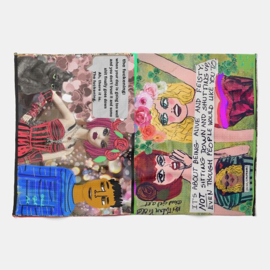 Küchentücher mit Geschirr (Horizontal)