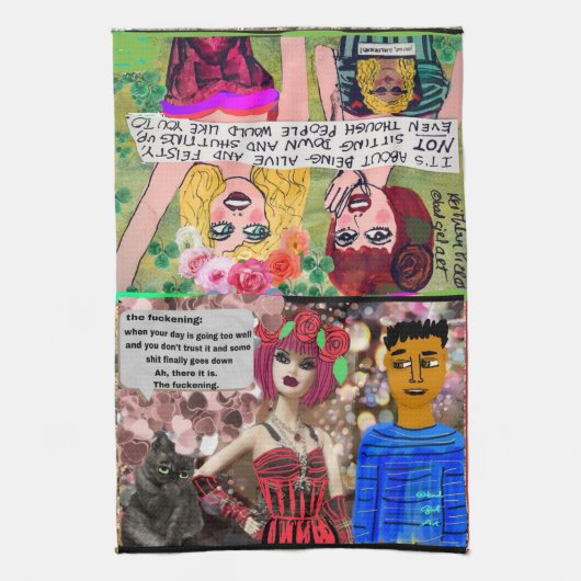 Küchentücher mit Geschirr (Vertikal)