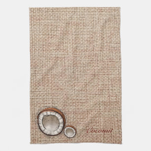 Küchentücher mit Kokos-Burlap-Druck