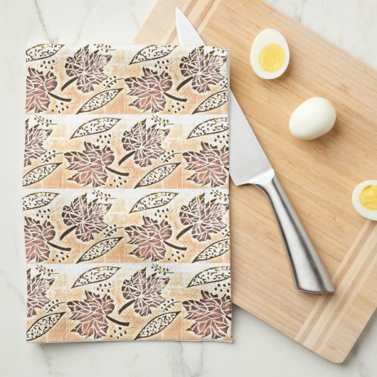 Küchentücher mit Leaf-Design. (Viertel Falte)