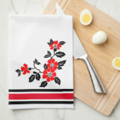 Küchentücher mit rotem Mohn (Viertel Falte)