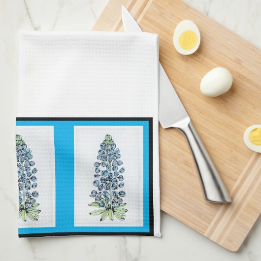 Küchentücher - NGA Blue Bonnets (Viertel Falte)