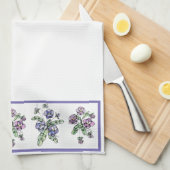 Küchentücher - NGA Lila Stiefmütterchen (Viertel Falte)