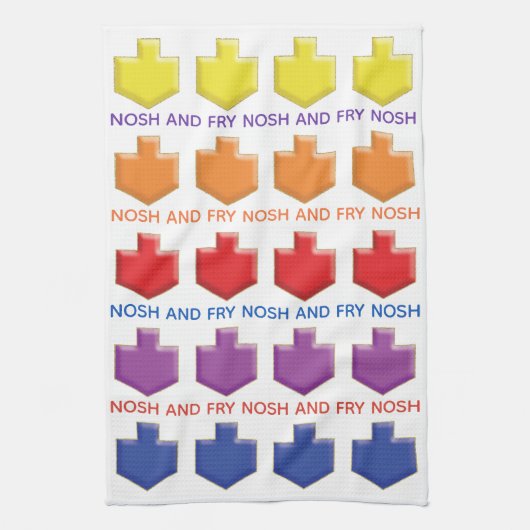 Küchentücher "Nosh & Fry 3D Dreidels" (Vertikal)