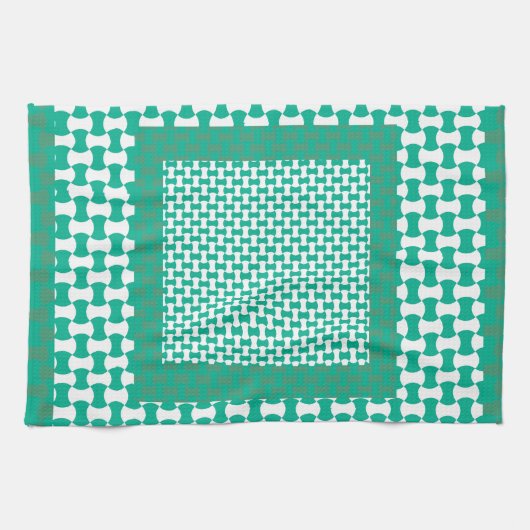 Küchentücher oder Teetücher Emerald Green Geometri (Horizontal)
