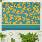 Küchentücher oder Teetücher, Goldene Schmetterling (Gefaltet)