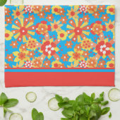 Küchentücher oder Teetücher, Orange Ditsy Floral (Gefaltet)