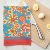 Küchentücher oder Teetücher, Orange Ditsy Floral (Viertel Falte)