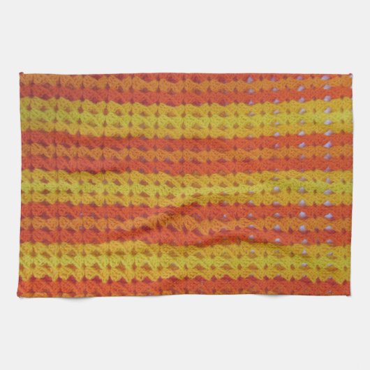 Küchentücher - Orange afghan (Horizontal)