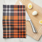 Küchentücher Orange Karierter Erntedank Fall (Viertel Falte)