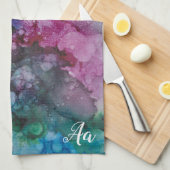 Küchentücher "Pinks-Blue Inkblot" (Viertel Falte)