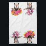 Küchentücher - Posey & Lily the Goes<br><div class="desc">Meine digitale Ziegenkunst trägt Blume auf dem Kopf.</div>