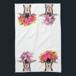 Küchentücher - Posey & Lily the Goes<br><div class="desc">Meine digitale Ziegenkunst trägt Blume auf dem Kopf.</div>