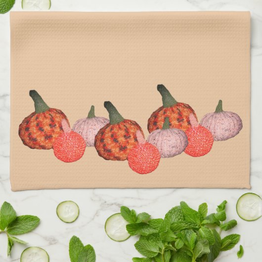 Küchentücher - Pumpkin-Grenze (Gefaltet)