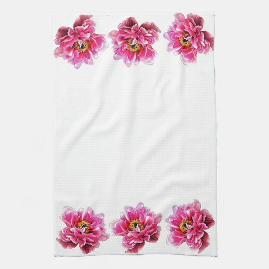 Küchentücher - Rosa Zinnspitzen (Vertikal)