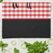 Küchentücher rot Kariert-Elch (Gefaltet)