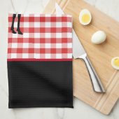 Küchentücher rot Kariert-Elch (Viertel Falte)