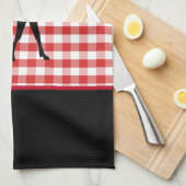 Küchentücher rot Kariert-hirsch (Viertel Falte)