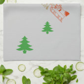 Küchentücher - Santa und Schlitten (Gefaltet)