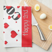 Küchentücher - Schwimmherzen - 2. Jahrestag (Viertel Falte)