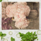 Küchentücher Set Peonies. Signalleuchten (Gefaltet)