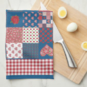 Küchentücher, Teetücher, Imitate Patchwork, Gingha Geschirrtuch (Viertel Falte)